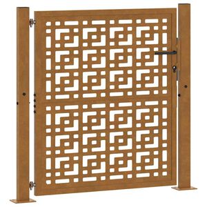 vidaXL Zahradn&iacute; br&aacute;na 100 x 100 cm odoln&aacute; ocel s kř&iacute;žov&yacute;m designem