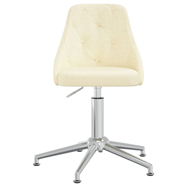 vidaXL Otočn&aacute; j&iacute;deln&iacute; židle kr&eacute;mov&aacute; textil