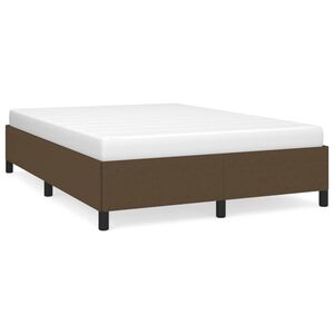 vidaXL R&aacute;m postele bez matrace tmavě hněd&yacute; 140 x 190 cm textil