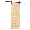 vidaXL Posuvn&eacute; dveře Přirozen&aacute; a čern&aacute; 80 x 210 cm