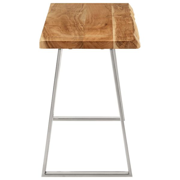 vidaXL Lavice s živou hranou 105 cm masivní akáciové dřevo