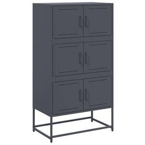 vidaXL Př&iacute;born&iacute;k antracitov&yacute; 68,5 x 38,5 x 123,5 cm ocel