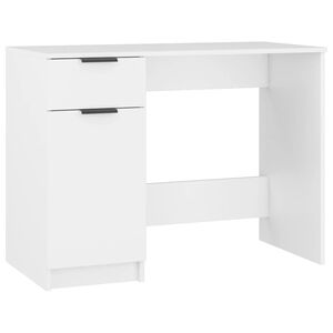 vidaXL Psac&iacute; stůl b&iacute;l&yacute; 100 x 50 x 75 cm kompozitn&iacute; dřevo