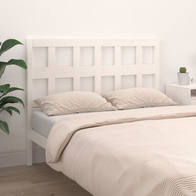 vidaXL Čelo postele bílé 165,5 x 4 x 100 cm masivní borovice