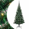 vidaXL Uměl&yacute; osvětlen&yacute; v&aacute;nočn&iacute; stromeček Zelen&aacute; 150 cm PVC a kov