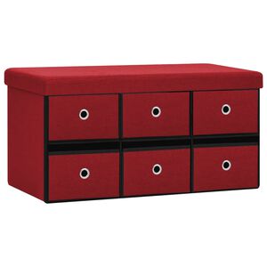 vidaXL Skl&aacute;dac&iacute; &uacute;ložn&aacute; lavice v&iacute;nov&aacute; 76 x 38 x 38 cm uměl&yacute; len