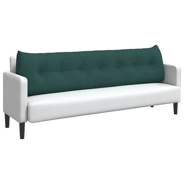 vidaXL Polštář na záda Tmavě zelená 200 x 24 x 50 cm textil