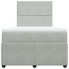vidaXL Box spring postel s matrac&iacute; světle &scaron;ed&aacute; 120 x 200 cm samet