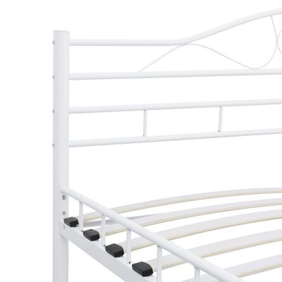 vidaXL Rám postele bílý kovový 140 x 200 cm