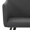 323094 vidaXL Dining Chairs 2 pcs Dark Grey Fabric