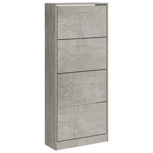 vidaXL Botn&iacute;k betonově &scaron;ed&yacute; 63x24x147 cm kompozitn&iacute; dřevo