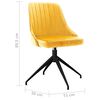 vidaXL J&iacute;deln&iacute; židle 2 ks žlut&eacute; samet