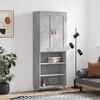 vidaXL Skř&iacute;ň highboard betonově &scaron;ed&aacute; 69,5x34x180 cm kompozitn&iacute; dřevo
