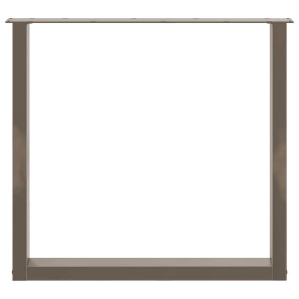 vidaXL Nohy k j&iacute;deln&iacute;mu stolu ve tvaru U, 2 ks, př&iacute;rodn&iacute; ocel, 80 x (72-73) cm, ocel