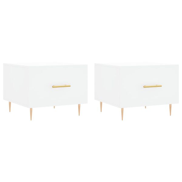 vidaXL Konferenční stolky 2 ks bílé 50 x 50 x 40 cm kompozitní dřevo
