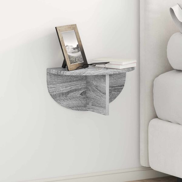 vidaXL N&aacute;stěnn&aacute; polička &Scaron;ed&aacute; Sonoma 38 x 19 x 19 cm kompozitn&iacute; dřevo