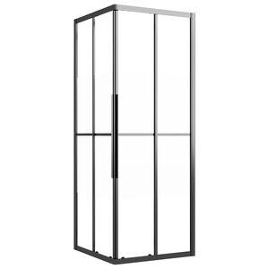vidaXL Sprchov&yacute; kout napůl ml&eacute;čn&eacute; ESG 80 x 80 x 180 cm čern&yacute;