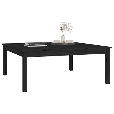 vidaXL Konferenční stolek černý 100 x 100 x 40 cm masivní borové dřevo