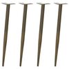 vidaXL Nohy konzolového stolku kuželového tvaru 4 ks přírodní ocel 72-73 cm ocel
