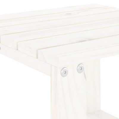 vidaXL Zahradní odkládací stolek bílý 40x38x28,5 cm masivní borovice