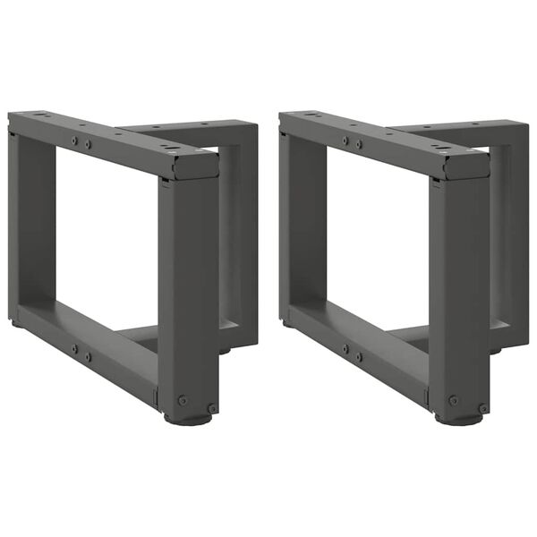 vidaXL Nohy konferenčn&iacute;ho stolku ve tvaru T, 2 ks, antracitov&eacute;, 40 x 25 x (30-31) cm, ocel