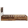 vidaXL R&aacute;m postele s čelo Star&eacute; dřevo 100 x 200 cm kompozitn&iacute; dřevo