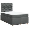 vidaXL Box spring postel s matrac&iacute; tmavě &scaron;ed&aacute; 120x200 cm textil