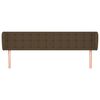 vidaXL Čelo postele typu u&scaron;&aacute;k tmavě hněd&eacute; 183x23x78/88 cm textil