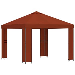 vidaXL Alt&aacute;n 3 x 3 m Cihlov&aacute; Polyester a ocel 190 gsm