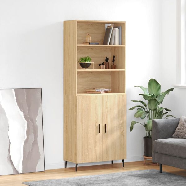 vidaXL Skř&iacute;ň highboard dub sonoma 69,5 x 34 x 180 cm kompozitn&iacute; dřevo