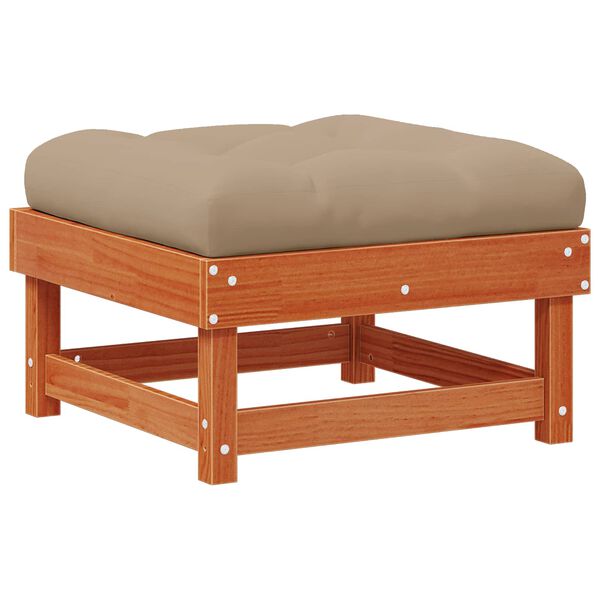 vidaXL Podnožka do zahrady Masivn&iacute; borovice Voskově Hněd&aacute;