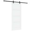 vidaXL Posuvn&eacute; dveře ORKDAL 86 x 211 cm Kompozitn&iacute; dřevo B&iacute;l&aacute; a čern&aacute;