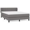 vidaXL Box spring postel s matrac&iacute; tmavě &scaron;ed&yacute; 140 x 190 cm textil