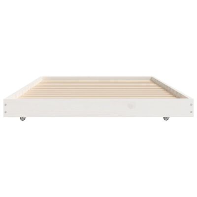 vidaXL Rám postele bílý 90 x 190 cm masivní borové dřevo
