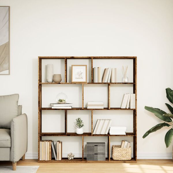 vidaXL Knihovna old wood 132 x 29 x 141,5 cm kompozitn&iacute; dřevo