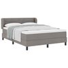 vidaXL Postel s boxspringem s čelo Taupe 140 x 200 cm textil