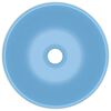 vidaXL Luxusn&iacute; umyvadlo kulat&eacute; matn&eacute; světle modr&eacute; 40 x 15 cm keramick&eacute;
