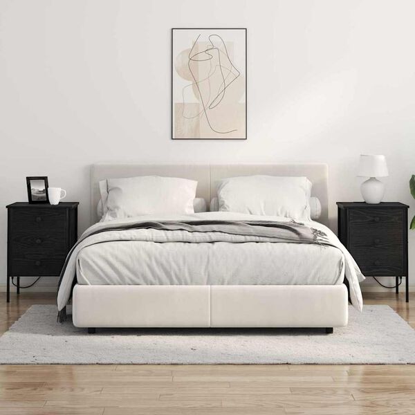 vidaXL Nočn&iacute; skř&iacute;ňka Čern&yacute; dub 42 x 41 x 61 cm kompozitn&iacute; dřevo