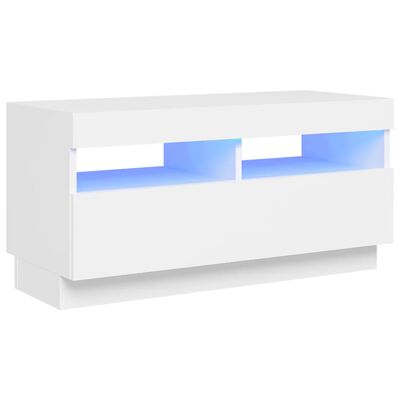 vidaXL TV skříňka s LED osvětlením bílá 80 x 35 x 40 cm
