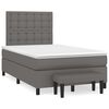 vidaXL Box spring postel s matrac&iacute; &scaron;ed&aacute; 120x190 cm uměl&aacute; kůže