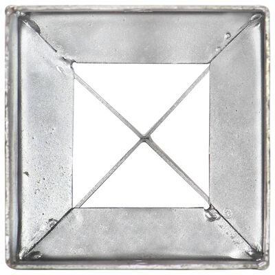 vidaXL Kotvící hroty 6 ks stříbrné 10 x 10 x 76 cm pozinkovaná ocel