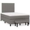 vidaXL Box spring postel s matrac&iacute; tmavě &scaron;ed&aacute; 120x200 cm textil