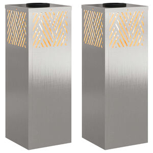 vidaXL Sol&aacute;rn&iacute; LED Cestovn&iacute; Světlo 2 pcs Nerezov&aacute; ocel Nerezov&aacute; ocel