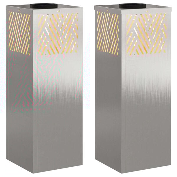 vidaXL Sol&aacute;rn&iacute; LED Cestovn&iacute; Světlo 2 pcs Nerezov&aacute; ocel Nerezov&aacute; ocel