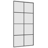 vidaXL Posuvn&eacute; dveře se sadou kov&aacute;n&iacute; čern&eacute; 102,5x205 cm ESG Glass