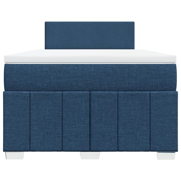 vidaXL Box spring postel s matrac&iacute; čern&aacute; 120x190 cm textil