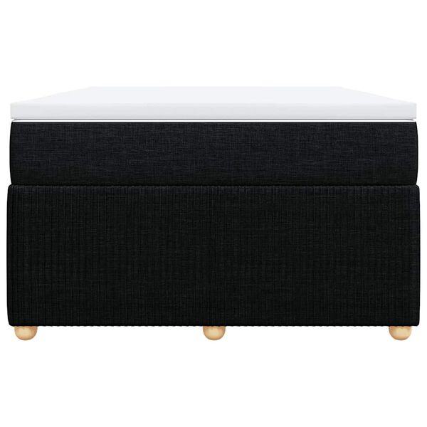 vidaXL Box spring postel s matrac&iacute; čern&aacute; 120x200 cm textil