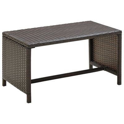 vidaXL Konferenční stolek hnědý 70 x 40 x 38 cm polyratan