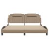 vidaXL R&aacute;m postele Viana s LED bez matrace cappuccino 180x200 cm