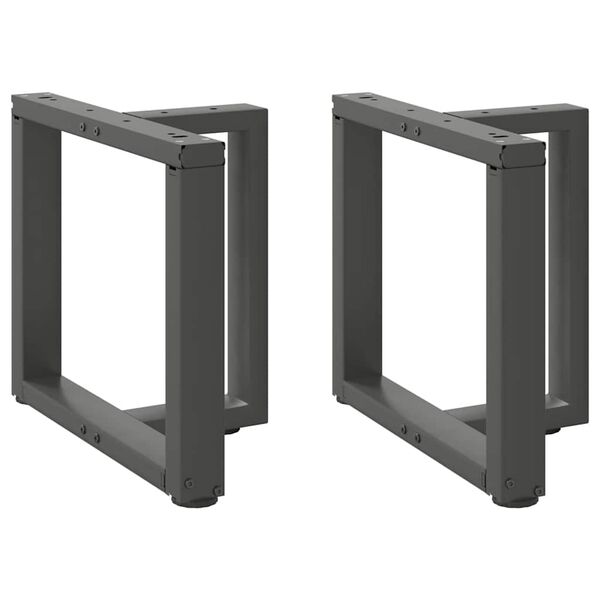 vidaXL Nohy konferenčn&iacute;ho stolku ve tvaru T, 2 ks, antracitov&eacute;, 50 x 25 x (42-43) cm, ocel